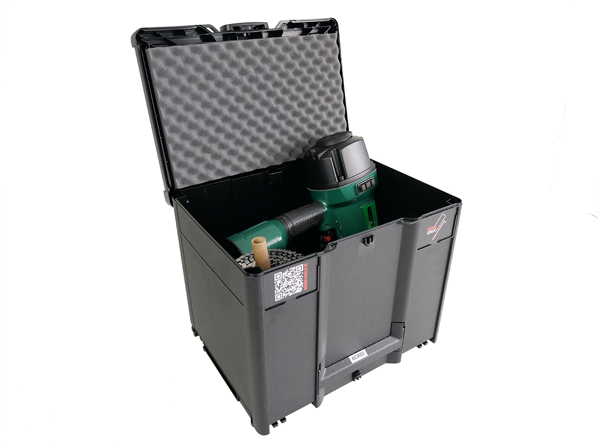 Systainer Box 65 - Systainer-Koffer mit PREBENA Coilnagler 7F-CNW90, 750 Nägel, Öl & Schutzbrille