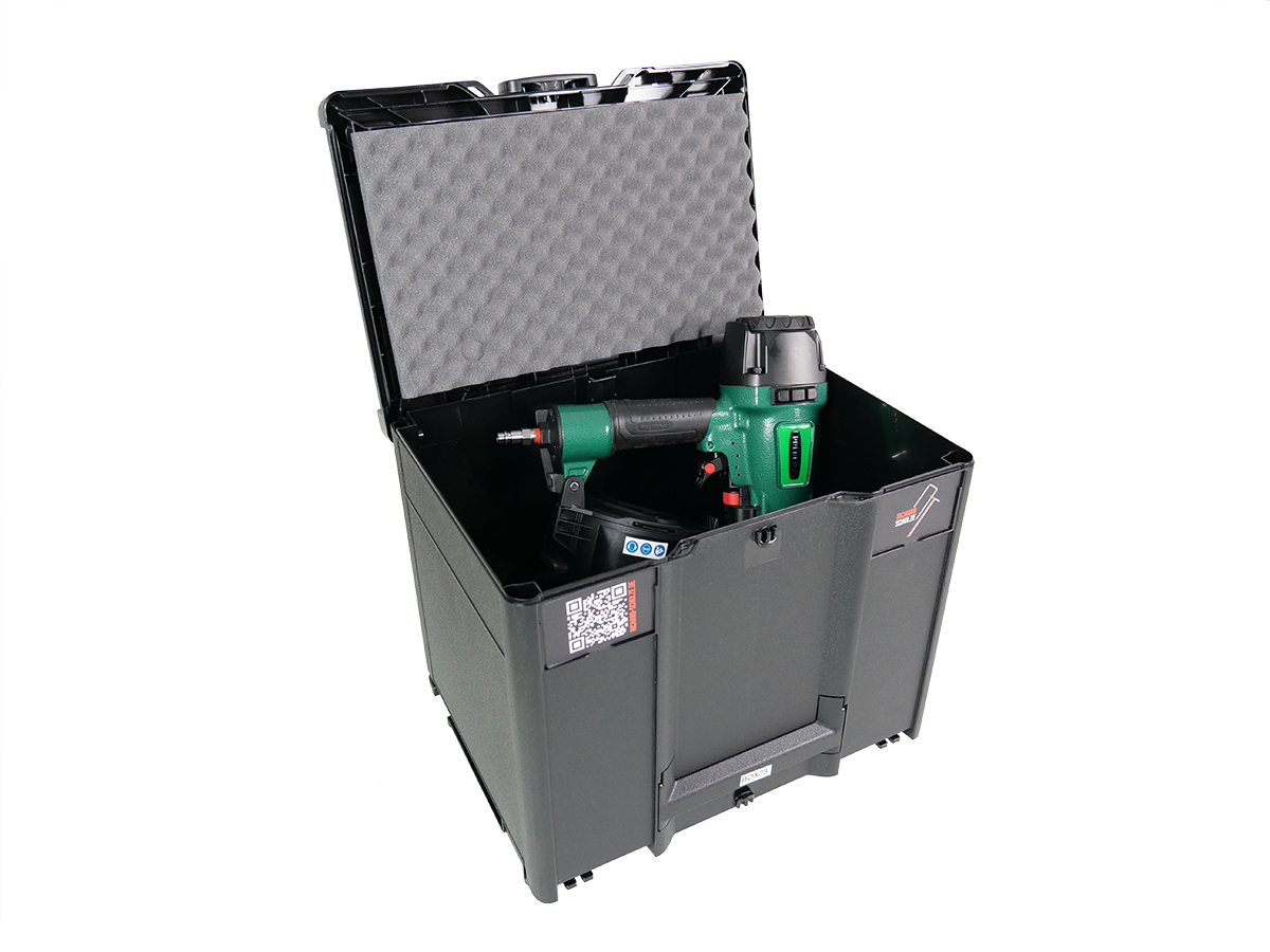 Systainer Box 25 - Systainer-Koffer mit PREBENA Coilnagler 7F-CNW90, Nägel, Öl & Schutzbrille